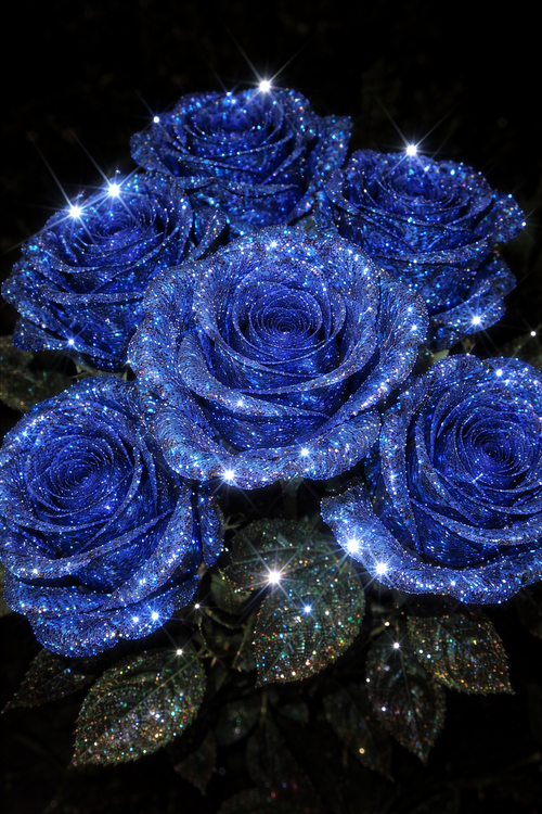 Glitter Rose Bouquet Personalized Love Gifts for Valentine's Day