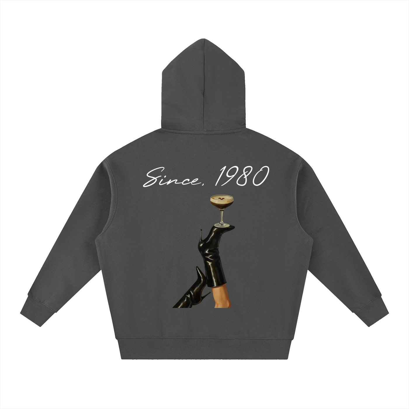 Clarity Espresso Martini Oversized Boxy Fit Fleece Hoodie