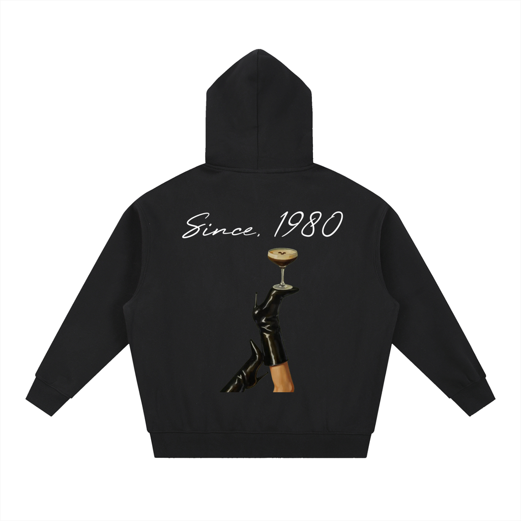 Clarity Espresso Martini Oversized Boxy Fit Fleece Hoodie