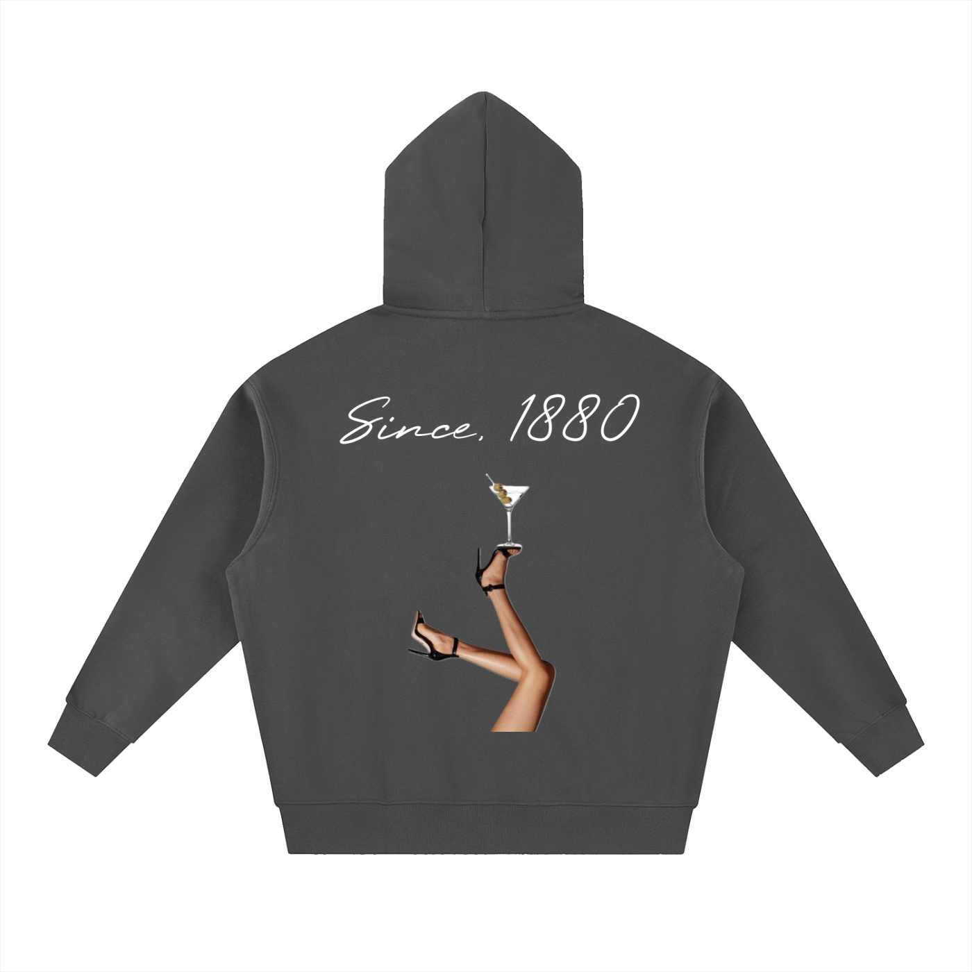 Clarity Dirty Martini Oversized Boxy Fit Fleece Hoodie