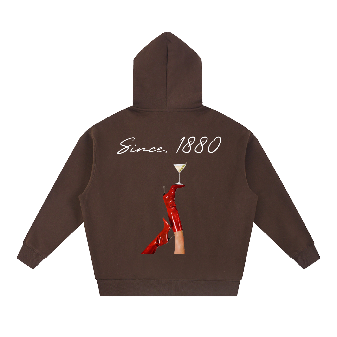 Clarity Martini Oversized Boxy Fit Fleece Hoodie