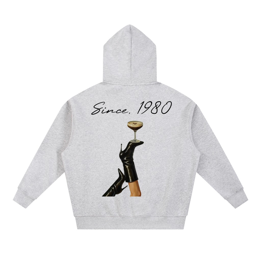 Clarity Espresso Martini Oversized Boxy Fit Fleece Hoodie