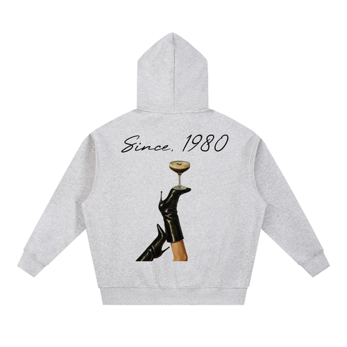 Clarity Espresso Martini Oversized Boxy Fit Fleece Hoodie