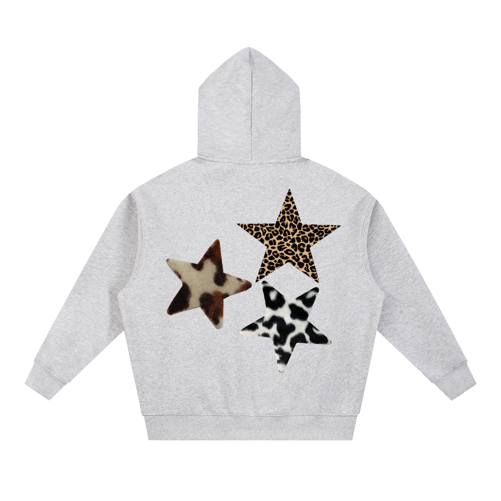 Clarity Star Oversized Boxy Fit Fleece Hoodie