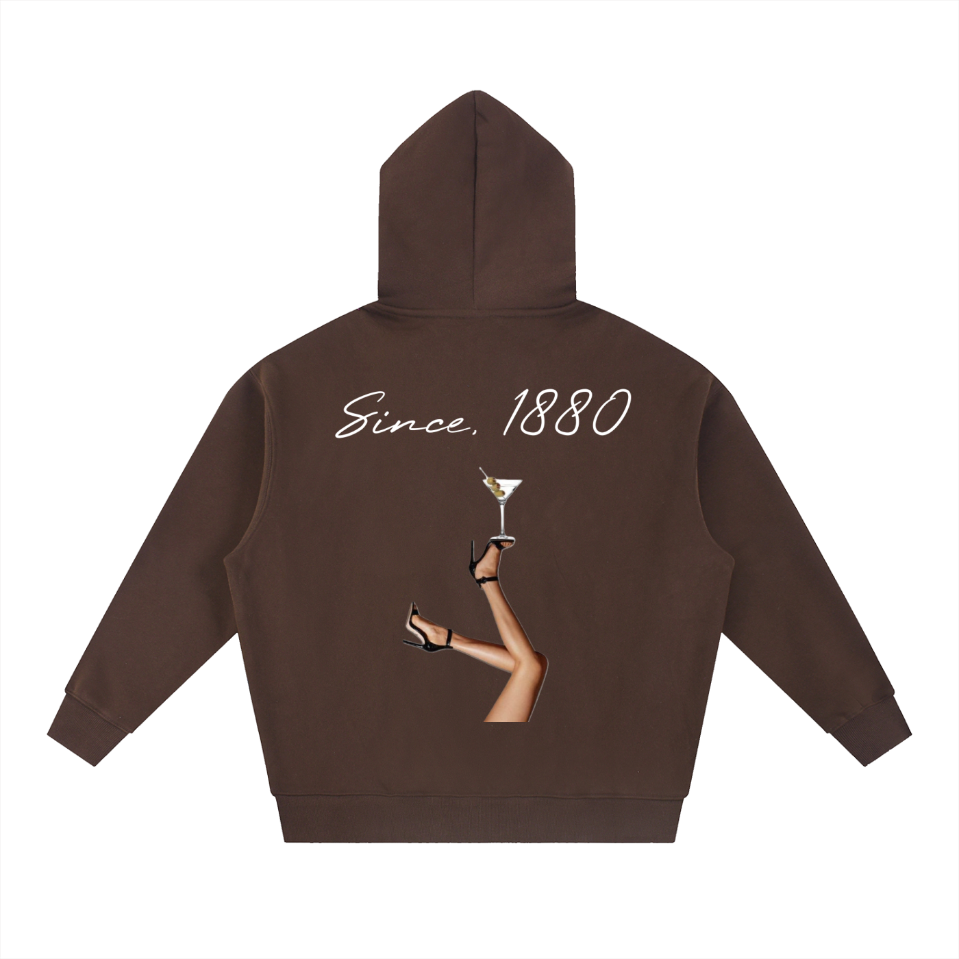 Clarity Dirty Martini Oversized Boxy Fit Fleece Hoodie