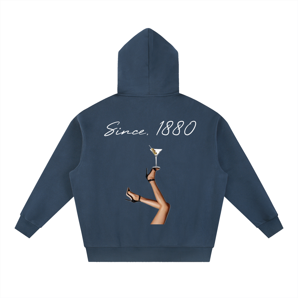 Clarity Dirty Martini Oversized Boxy Fit Fleece Hoodie