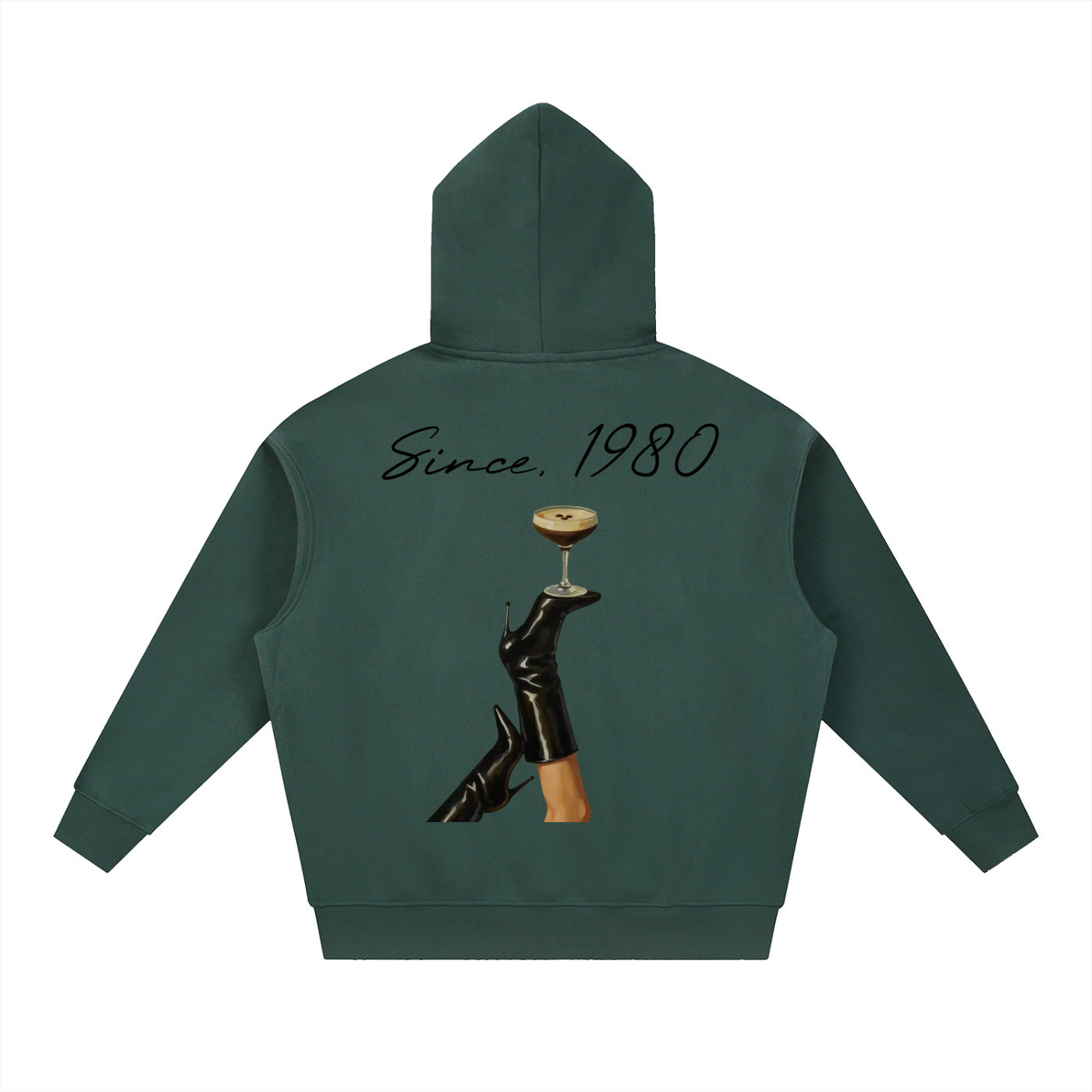 Clarity Espresso Martini Oversized Boxy Fit Fleece Hoodie