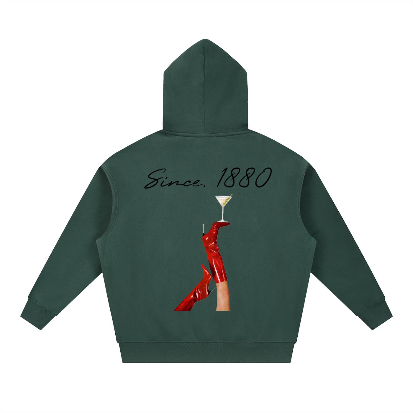 Clarity Martini Oversized Boxy Fit Fleece Hoodie