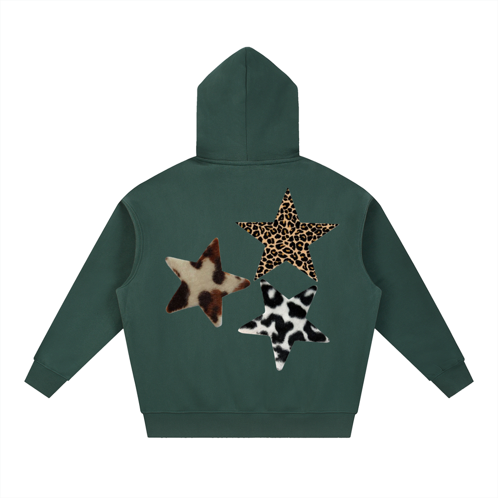 Clarity Star Oversized Boxy Fit Fleece Hoodie