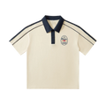 Contrast Collar Short-Sleeve Polo Shirt
