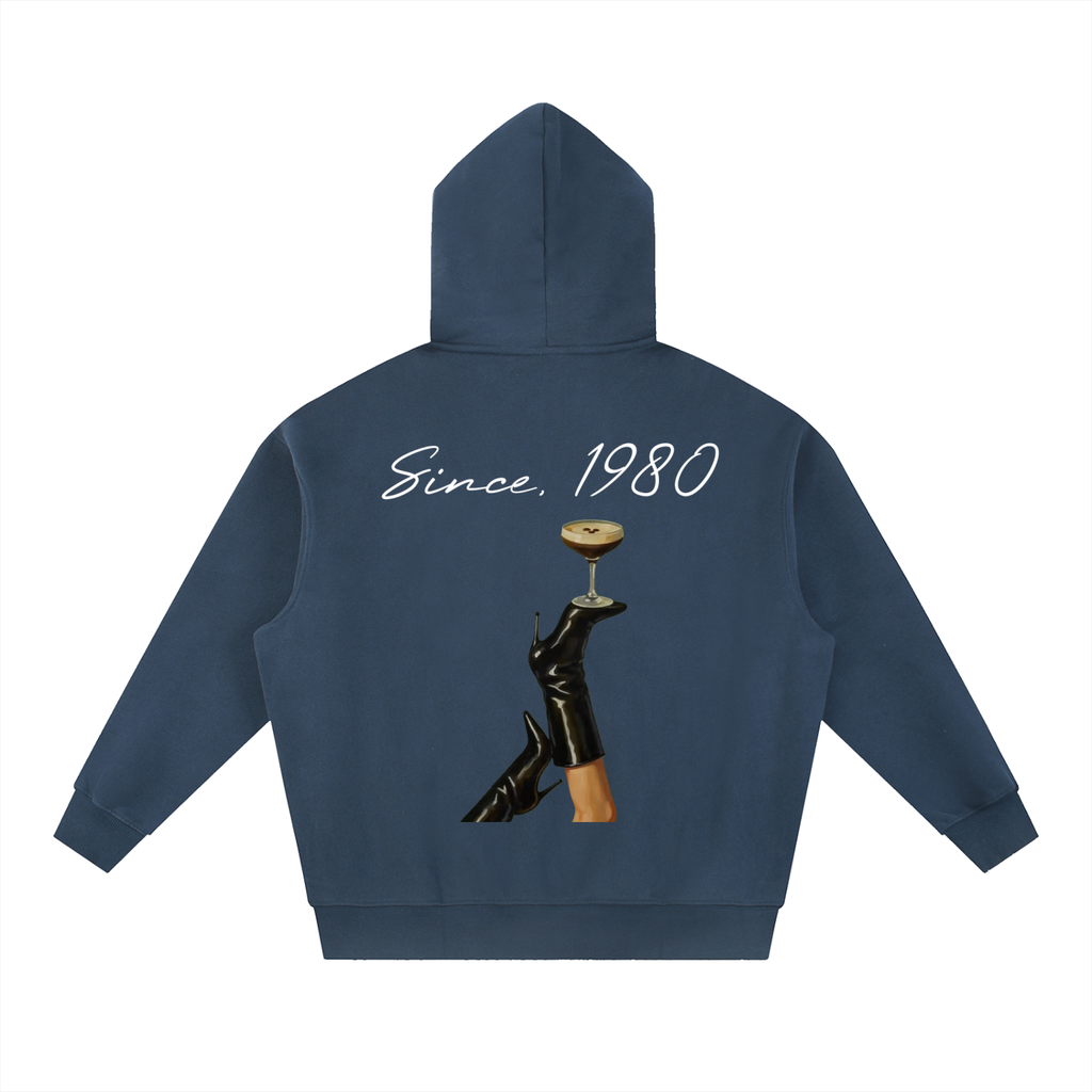 Clarity Espresso Martini Oversized Boxy Fit Fleece Hoodie